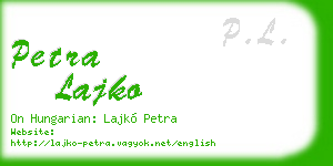 petra lajko business card